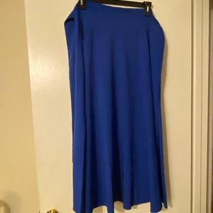 Royal blue double split maxi skirt